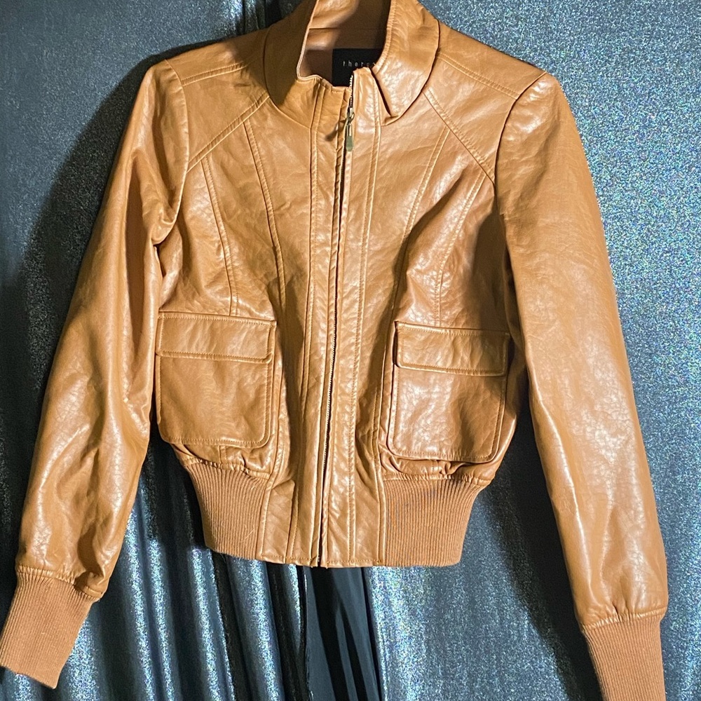Brown Faux Leather Jack